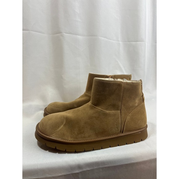 Universal Thread Shoes - Universal Thread Women Cognac Faux Suede Ankle Boots Memory Foam Tan Size 11 NWT
